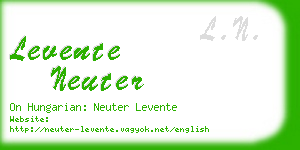 levente neuter business card